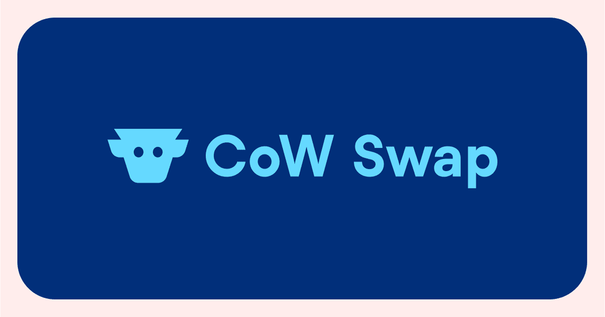 CoW Swap application banner showing the main interface