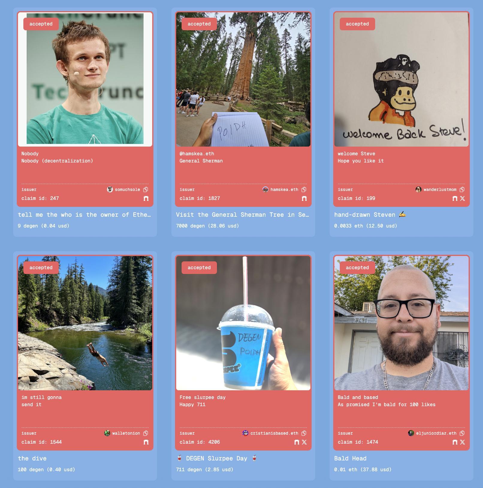 Screenshot 1 of poidh showing the application interface