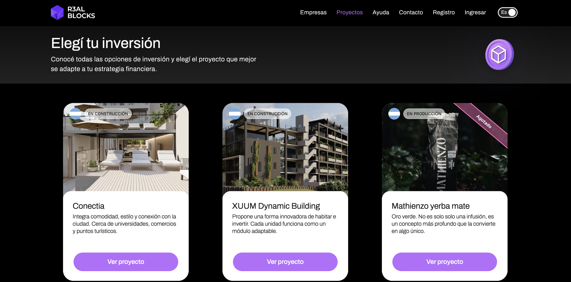 Screenshot 1 of R3al Blocks showing the application interface