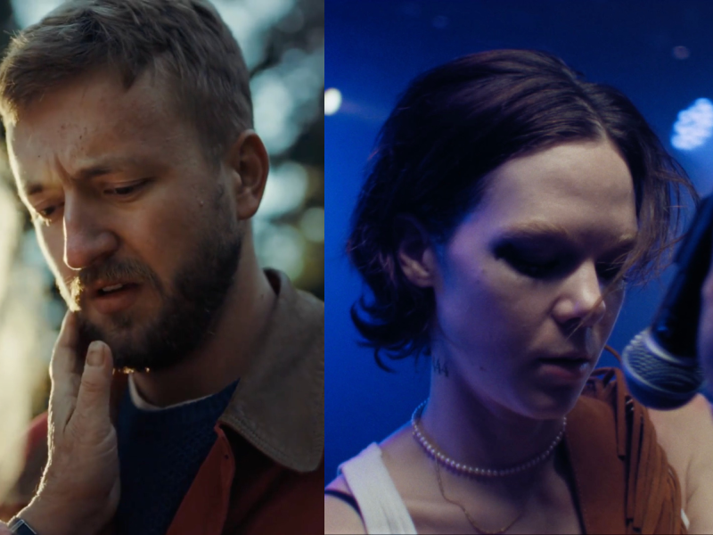Combined image showing two stills from Shibuya films